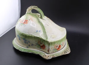 Victorian Grimwades Bros Cheese Keeper Flowers & Gilt Highlights - Bild 1 von 15