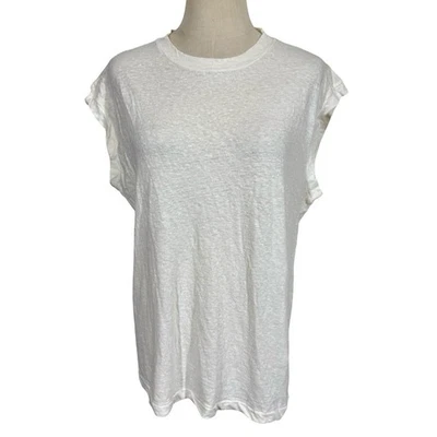 Camiseta sin mangas Simon Miller Kechi camiseta musculosa blanco roto píldora de algodón talla: 4/XL $185 Foto 1 de 4