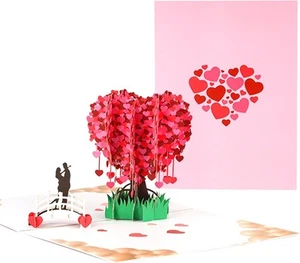 JtmyAota Valentine's Day Card Gift for Her, Anniversary Pop Up Love tree - Picture 1 of 5
