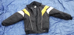 EDCO VINTAGE WINTER SKI SCHNEE JACKE SCHWARZ GELB WEISS MADE IN CANADA GR. L - Bild 1 von 11