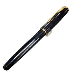 Parker Sonnet Fountain Pen 18K 750 M Nib Black Gold Trim w/ Converter Working - Picture 1 of 6