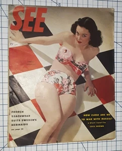 Sept Issue 1948 SEE Pin-Up MAGAZINE Girls Photography Stories Vintage Story - Picture 1 of 9