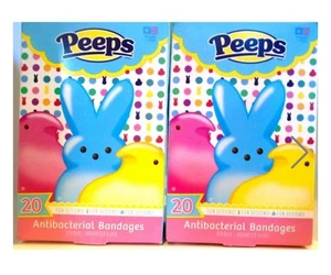 Lot of 2 Peeps Antibacterial Adhesive Bandages Bandaids 20ct Per Box 40 Ct Total - Picture 1 of 1