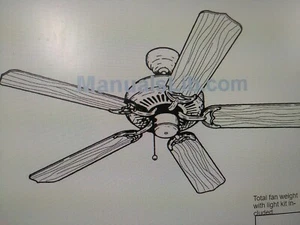 MONTE CARLO BUILDER SUPREME 52" CEILING FAN 5BS52PB 5 BLADE (LUBBY - Picture 1 of 9