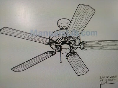 MONTE CARLO BUILDER SUPREME 52" CEILING FAN  5BS52PB  5  BLADE (LUBBY - Image 1 of 4
