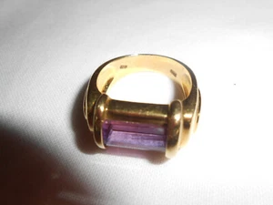 750er DESIGNER SANTANDREA RING MIT VIOLETTEM STEIN GR54 11,03 GRAMM - Bild 1 von 16
