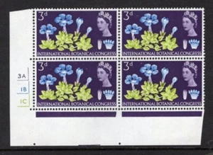 1964 3d BOTANISCHER (O) POSTFRISCHER VIERERBLOCK. SG 655 - Bild 1 von 2