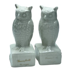 Vintage Salt Pepper Shakers Owls White Greenfield Village Henry Ford Museum S&P - Picture 1 of 14