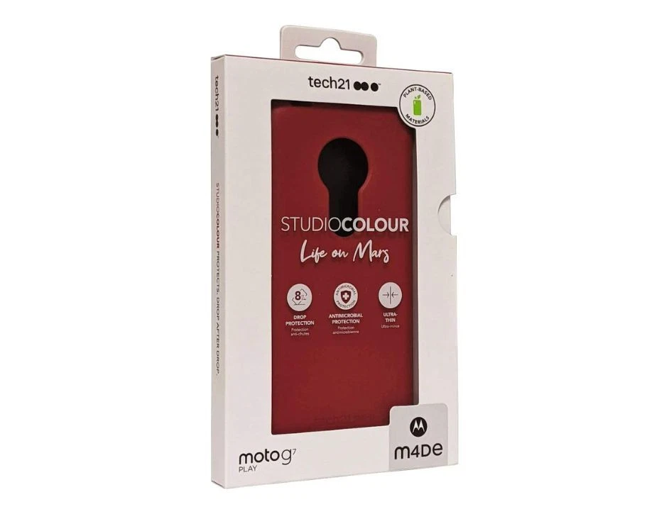 Tech21 Studio Colour Case for Moto G7 Play - Red - Image 1 of 1