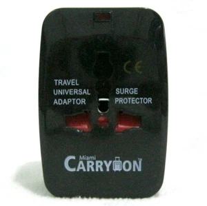 Adaptador de viaje negro de mano Miami TLK301BL 110/220 V funciona en 170 países - Imagen 1 de 7