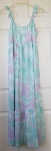 32 Degrees Cool Girls Lavender & Mint Tie Dye Sleeveless Maxi Dress Size L 14/16 - Picture 1 of 10