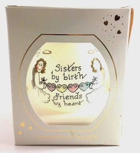 Teresa Thibault Christmas Ornament 3.5 inch ~ Sisters by Birth, Friends by Heart - Picture 1 of 7