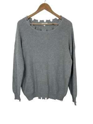 Suéter Pullover Umgee Mujer De Gran Tamaño Manga Larga Gris Talla Grande Foto 1 de 4