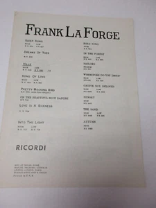 Frank LaForge Hills leise Stimme & Klavier Noten Ricordi - Bild 1 von 3