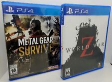 Metal Gear Survive & World War Z Bundle (Sony PlayStation PS4) Authentic Tested!