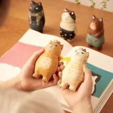 Simple Style Wood Carving Cat Ornament  Decorations