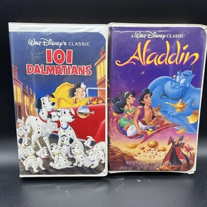 VHS Animated 2er Pack Disney Black Diamond - 101 Dalmatiner & Aladdin - Bild 1 von 6