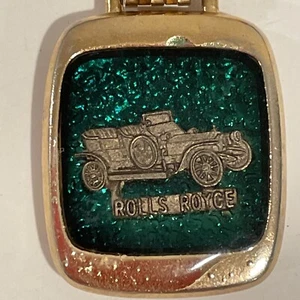 Rolls Royce Key Chain Keychain Antique Car, Phantom, Gold-tone Metal - Picture 1 of 5