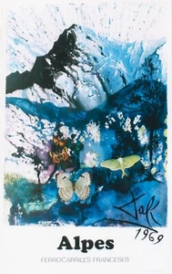 Original vintage poster FRENCH ALPS FRANCE RAIL 1969 Salvador Dali - Picture 1 of 1