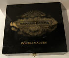 Sancho Panza Double Maduro Empty Wood Cigar Box LaMancha-Black &Gold 7.25x6.5x2