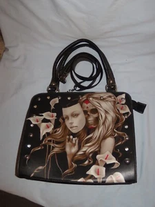 Day of The Dead/ Skull Large Satchel/Tote Bag, NEW - Picture 1 of 3