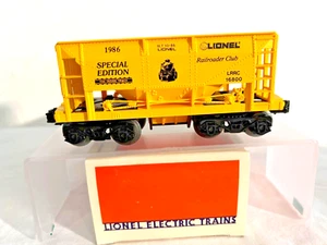 LIONEL6-16800 #1 LRRC 1986 LIMITED MEMBER EDITION 1-BAY ORE CAR BLT-86 NEW - Picture 1 of 2