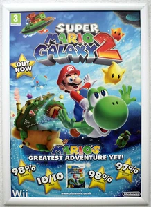 Super Mario Galaxy 2 SELTEN Wii 42 cm x 59 cm Werbe-Poster #2 - Bild 1 von 2