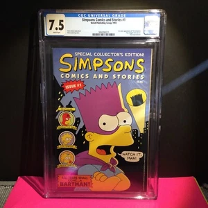 Simpsons Comics and Stories #1 CGC  7.5  Welsh Comics 1st Appearance 1993 CGC - Picture 1 of 7