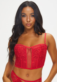 Ann Summers Icon Corset Bustier Size M 12/14 Red RRP &pound;40