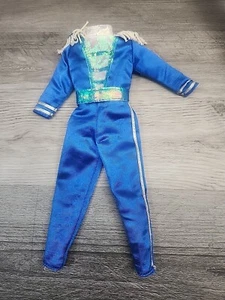 Genuine Barbie Doll Blue Jumpsuit Band Uniform w Shoulder Epaulets Scarce Vtg - Picture 1 of 10