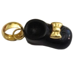 CIONDOLO " SCARPETTA " IN ORO GIALLO 18KT CON ONICE - 18KT GOLD BOOTEE PENDANT - Imagen 1 de 1