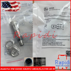 NEW IN BAG For IFM EFECTOR IG0345 INDUCTIVE SENSOR 20-250V AC/DC 3 PIN 12mm - Picture 1 of 8