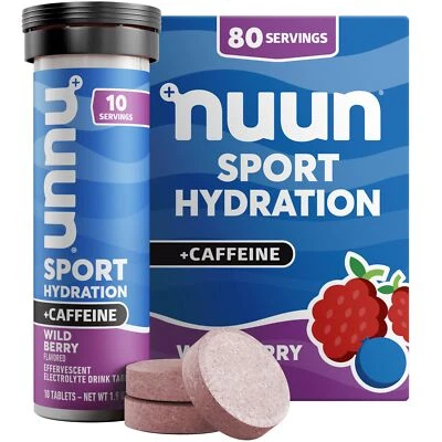 Comprimidos electrolíticos de cafeína Nuun Sport 80 unidades fórmula potenciadora de la hidratación Foto 1 de 4