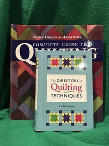 2 Quilting  Book Lot  The Directory of Quilting Tecniques & BH&G Complete Guide - Picture 1 of 13