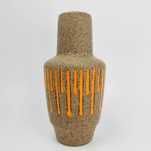Vaso ceramica Steuler 157/20 Fat Lava linee WGP Mid Century moderno - Foto 1 di 11
