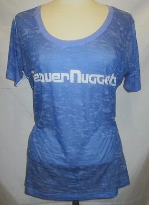 Denver Nuggets NBA Women's Short Sleeve Burn Out Wide Neck Tee - Image 1 of 4