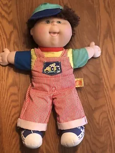 1990 Cavolo Patch Bambini Bambino Ruff 'n Tuff Capelli Castani e Occhi Nocciola CPK 1a Edizione - Foto 1 di 5
