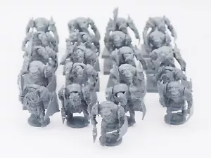 MANTIC KINGS OF WAR ORC AX WARRIORS X 21. ASSEMBLED. GREEN 338 - Picture 1 of 5