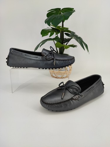 TOD’S Mocassini Tod's donna grigio scuro pelle gommino fiocco taglia 37EU 7US