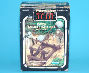 STAR WARS ROTJ EWOK ASSAULT CATAPULT COMPLETE BOXED US BOX 1983 KENNER MEXICO...