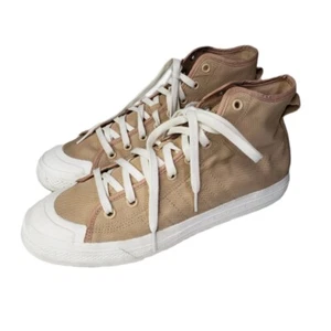 Adidas Nizza RF Hi Top Sneakers Men's 13 Tan Canvas - Picture 1 of 9