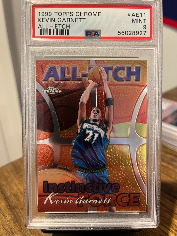 1999 Topps Chrome Kevin Garnett ALL-ETCH #AE11 PSA 9 - LOW POP - POP 1 - Image 1 of 1