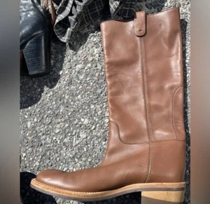 HELMUT LANG TALL WOMENS BOOT, Cocoa Brown Sz 7 - Picture 1 of 6