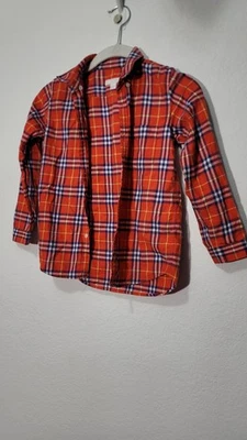 Camisa manga larga BURBERRY Children: roja, "Nova Check" y logotipo talla: 8Y/135cm Foto 1 de 4