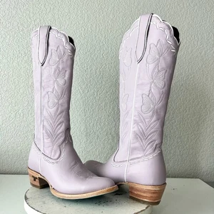 Botas de Vaquero Lane SWEET MEMORY Hasta la Rodilla Mujer 9 Púrpura Vaquera Western Alto - Imagen 1 de 14