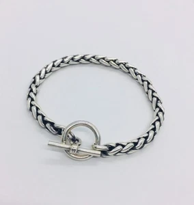 925 Sterling Silver Solid Men's Wheat Link Chain Bracelet Size 5 To 9 Inch - Picture 1 of 2