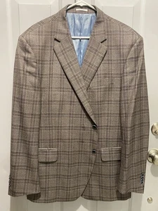 Blazer Peter Millar uomo 48R marrone lana quadri check giacca golf casual clubhouse - Foto 1 di 14