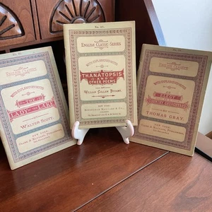 Maynard’s English Classic Series With Explanatory Notes 1889 Set Of 3 RARE EUC - Picture 1 of 6