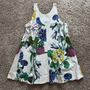 Anthropologie Maeve Keiko Mini Dress Floral Flower Doll White Women’s Size Large - Picture 1 of 10