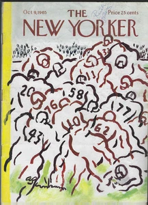 The New Yorker Oct 9 1965 Abe Birnbaum NFL Cover Complete Magazine Truman Capote - Picture 1 of 5